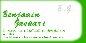 benjamin gaspari business card